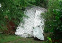 A una casa se le voló el techo durante la tormenta en Paraná