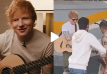 Video: Ed Sheeran intentó hacer un show callejero en la India, pero la policía frenó su presentación