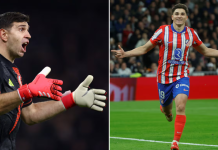 La divertida advertencia del Dibu Martínez a Julián Álvarez por picar un penal ante el Real Madrid