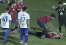 La impactante trompada de nocaut en el fútbol uruguayo