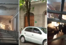 Se cayó el techo de un salón de fiestas en medio de un cumpleaños de un nene en Caballito