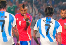 Arturo Vidal provocó a Rodrigo De Paul: le salió mal y la jugada terminó en gol de la Selección argentina