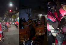 Le robaron la moto a un repartidor, sus compañeros fueron en caravana a buscarla y la recuperaron