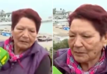 Una abuela llevó a su nieto a la costa de Perú para que conociera el impacto de un tsunami: “Nunca vio uno”