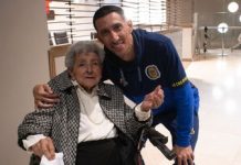 Una tucumana de 100 años cumplió su sueño de abrazar a Di María