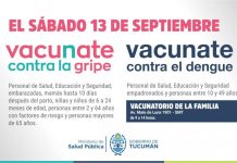 Tucumán realizará una jornada de vacunación contra la gripe y el dengue