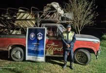 Fueron aprehendidos cuando circulaban en una camioneta con herramientas robadas