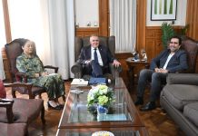 Jaldo, Sergio Mansilla y Elia Fernández evaluaron obras y agenda institucional