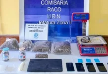 Detienen una pareja y secuestran más de dos kilos de flores de marihuana