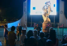 el Museo Escultórico a Cielo Abierto del Parque 9 de Julio debutó este viernes por la noche.