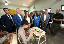 Jaldo visitó la Escuela Técnica N°2 Lomas de Tafí