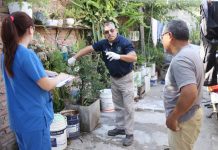Operativo de prevención contra el dengue en el barrio Puerto Argentino