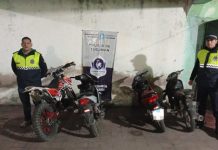 Secuestran motos en faltas y cocaína durante controles preventivos en Alberdi