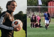 Diego Forlán se fracturó tres costillas en un partido de fútbol: el video del momento