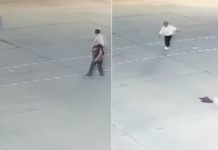 Video: un joven hacía “wheelie” con la moto y atropelló a una jubilada que debió ser internada de urgencia