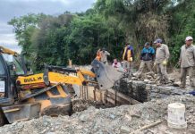 Avanzan las obras de defensa para proteger la toma de agua en el Río Muerto