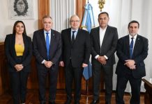 En Casa de Gobierno, Jaldo recibió al rabino Fishel Szlajen