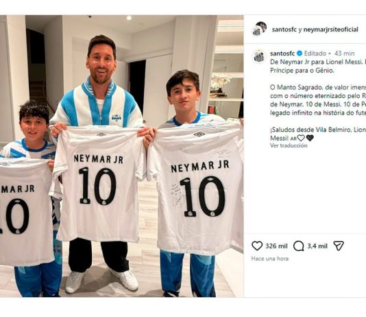 “De príncipe a genio”: el regalo que Neymar les envió a Messi y sus hijos