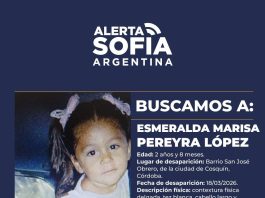 Activaron el Alerta Sofía por una nena de 2 años que desapareció en Córdoba: “Alguien se la llevó”