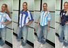 La novia futbolista de Marcos Senesi se probó camisetas de Argentina y entre los dos eligieron cuál es la más linda: “Es un 10″