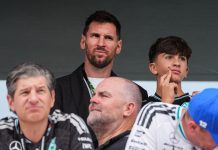 Las perlitas de la histórica visita de Messi al GP de Miami de F1: abrazo con Colapinto, la emoción de su novia y el coche al que se subió