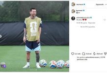 El álbum de fotos de la práctica de la Selección que publicó Messi y el comentario de Antonela Roccuzzo que causó furor