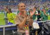 La policía uruguaya que se viralizó por cantar el himno mientras trabaja en el estadio de Miami