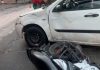 Una moto chocó frente a la cancha de San Lorenzo y sus dos ocupantes fueron trasladados en grave estado