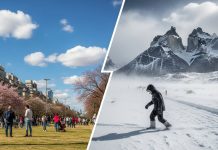 Mientras se esperan temperaturas primaverales en el AMBA, la Patagonia estará bajo alerta por nevadas y frío extremo