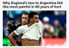 Por qué la derrota ante Argentina fue “la más dolorosa en 60 años de sufrimiento”, según un prestigioso medio inglés