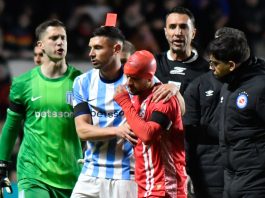 El codazo de Maravilla Martínez por el que fue expulsado en la caída de Racing ante Argentinos: el gesto que llamó la atención