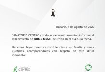 El comunicado del sanatorio de Rosario donde estaba internado Jorge Messi