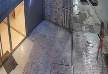 Un nuevo video muestra el momento en que Candela Arizaga salió semidesnuda y descalza del departamento de Facundo Moyano
