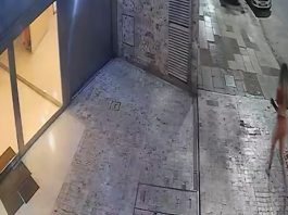 Un nuevo video muestra el momento en que Candela Arizaga salió semidesnuda y descalza del departamento de Facundo Moyano