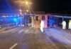 Volcó un camión con ganado en Rosario: varias vacas escaparon y cinco hombres fueron detenidos por intentar robarlas