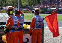 Bandera roja en el Gran Premio de Italia de la Fórmula 1: George Russell lidera y Franco Colapinto marcha 4°