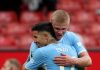 Los gestos de Haaland con Enzo Fernández tras el clásico de Manchester que el City le ganó al United: el fraternal abrazo