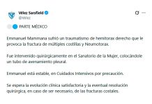 Operaron de urgencia a Emmanuel Mammana tras un choque con su arquero en Newell’s-Vélez: quedó internado en cuidados intensivos
