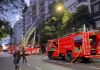 Se incendia un edificio de 13 pisos en el barrio de Recoleta