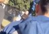 Video: el director de un secundario increpó con un megáfono a sus estudiantes por hacer batallas de farmear aura