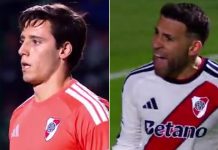 “Salí una vez”: el grito de Otamendi a Santiago Beltrán durante el empate de River Plate frente a Sarmiento